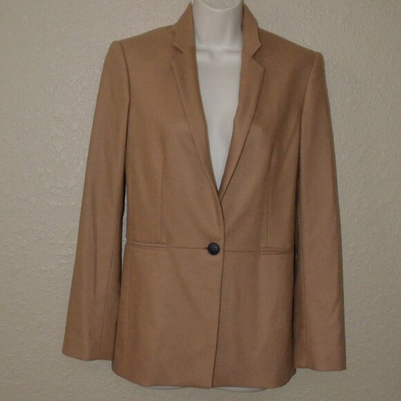 NWOT Sz 2 Rag & Bone Light Brown Wool Blend Lined Blazer - Picture 1 of 6